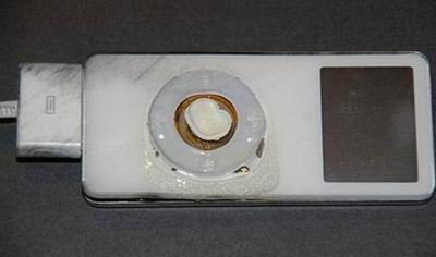 MP3 плеер после взрыва аккумулятора.